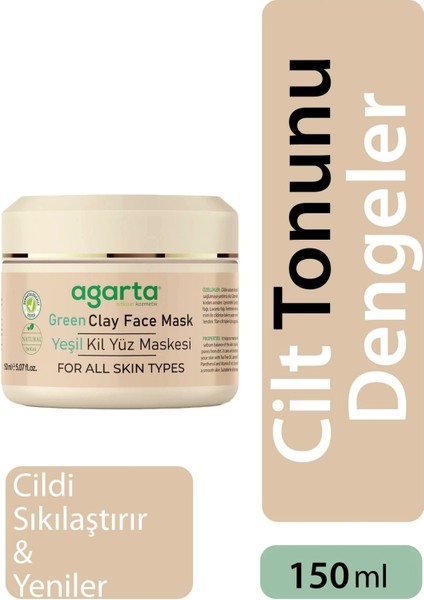 Yeşil Kil Yüz Maskesi 150 ml
