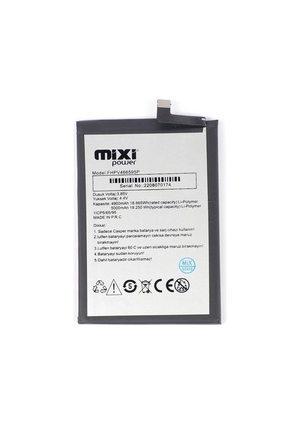 Mixipower Casper Vıa F30 Uyumlu Yüksek Kapasiteli Batarya