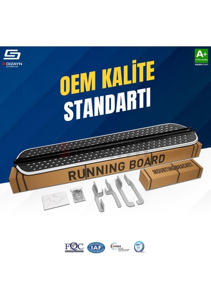 S-Dizayn Vw Transporter T4 Uzun Şase Diamond Krom Yan Basamak 253 cm 1995-2003 A+ Kalite fiyatları