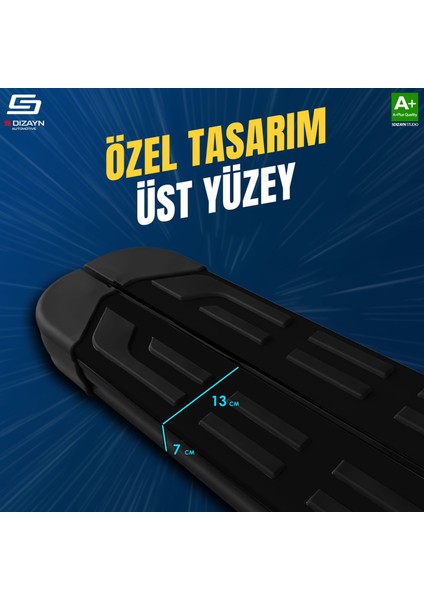 S-Dizayn Vw Amarok 2 S-Plus Siyah Yan Basamak 203 cm 2023 Üzeri A+ Kalite modelleri