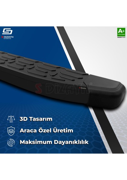 S-Dizayn Peugeot 3008 3 Hybrid Evo Siyah Yan Basamak 183 cm 2024 Üzeri A+ Kalite fırsatları