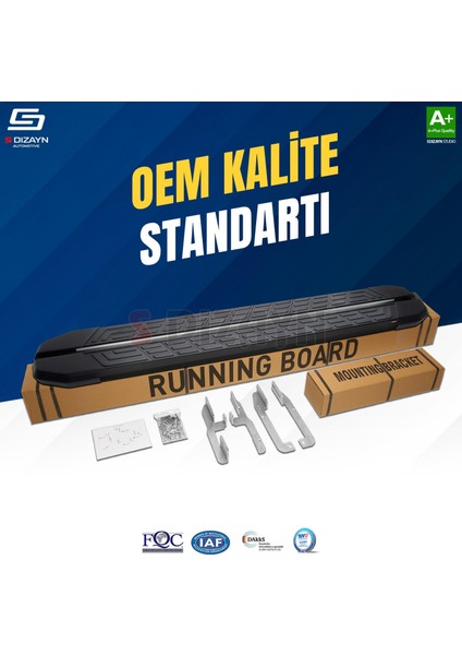 S-Dizayn Ford Connect Uzun Şase Newline Siyah Yan Basamak 203 cm 2002-2014 A+ Kalite fiyatları