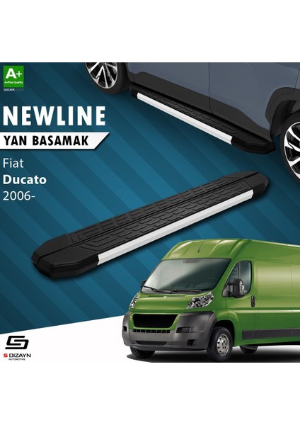 S-Dizayn Fiat Ducato 3 Kısa Şase Newline Aluminyum Yan Basamak 203 cm 2006-2014 A+ Kalite