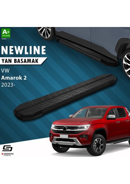 S-Dizayn Vw Amarok 2 Newline Siyah Yan Basamak 203 cm 2023 Üzeri A+ Kalite