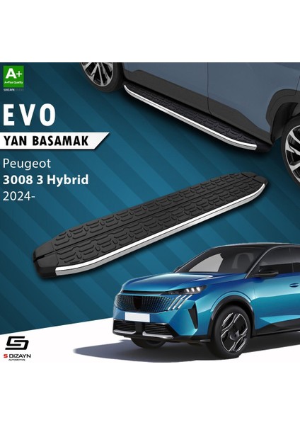 S-Dizayn Peugeot 3008 3 Hybrid Evo Krom Yan Basamak 183 cm 2024 Üzeri A+ Kalite