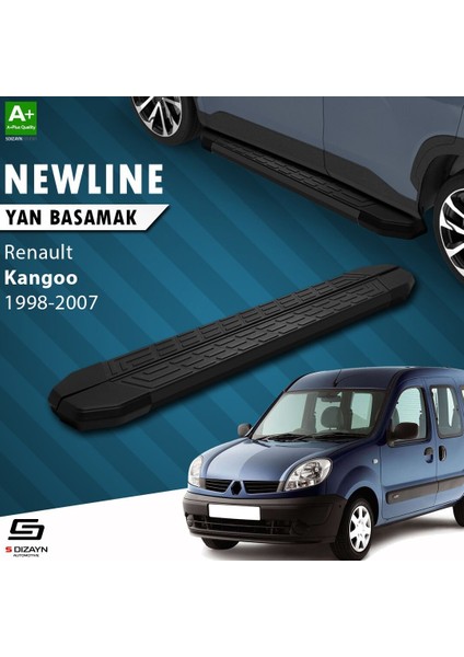 S-Dizayn Renault Kangoo Newline Siyah Yan Basamak 183 cm 1998-2007 A+ Kalite