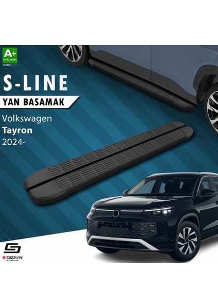 S-Dizayn Volkswagen Tayron 2 S-Line Siyah Yan Basamak 193 cm 2024 Üzeri A+ Kalite