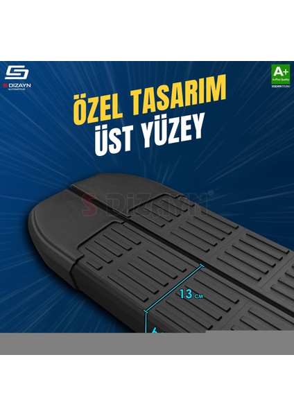 S-Dizayn Ford Tourneo Custom 2 Kısa Şase S-Line Siyah Yan Basamak 223 cm 2023 Üzeri A+ Kalite modelleri