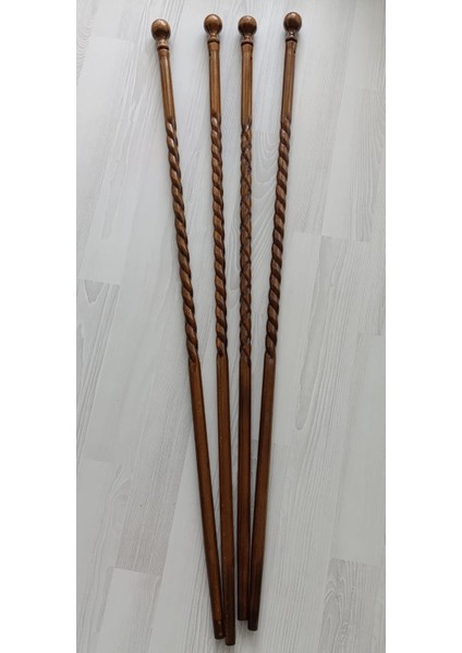 125 cm Ceviz Oymalı Asa Yürüyüş Asası Baston