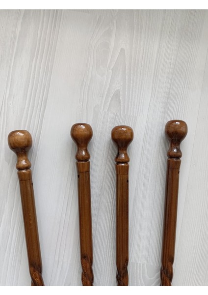 125 cm Ceviz Oymalı Asa Yürüyüş Asası Baston