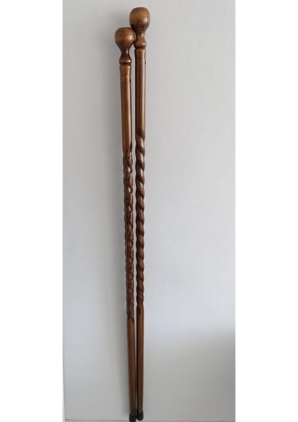 125 cm Ceviz Oymalı Asa Yürüyüş Asası Baston