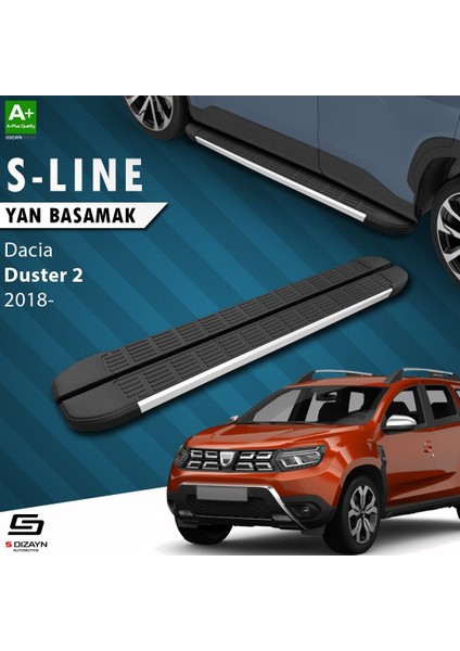 S-Dizayn Dacia Duster 2 S-Line Aluminyum Yan Basamak 183 cm 2018-2023 A+ Kalite