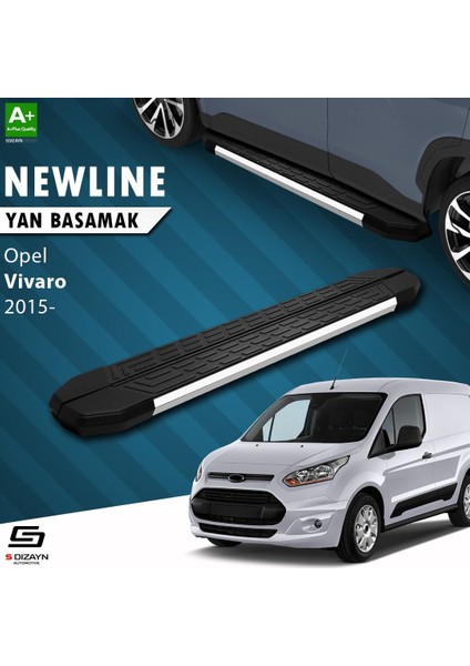 Opel Vivaro B Kısa Şase Newline Krom Yan Basamak 223 cm 2015-2018 A+ Kalite
