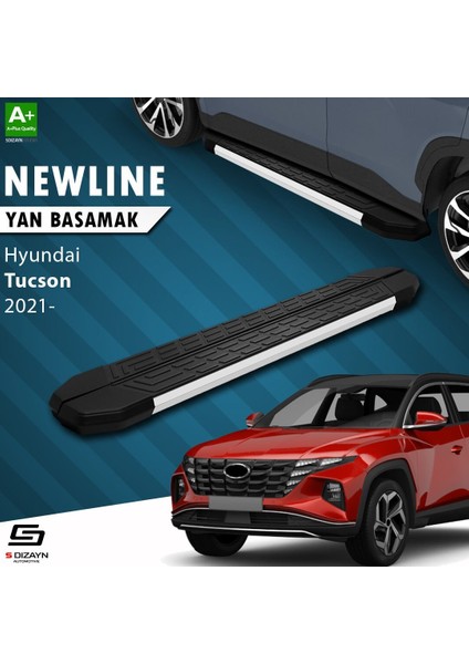 S-Dizayn Hyundai Tucson 4 Newline Aluminyum Yan Basamak 173 cm 2021-2024 A+ Kalite