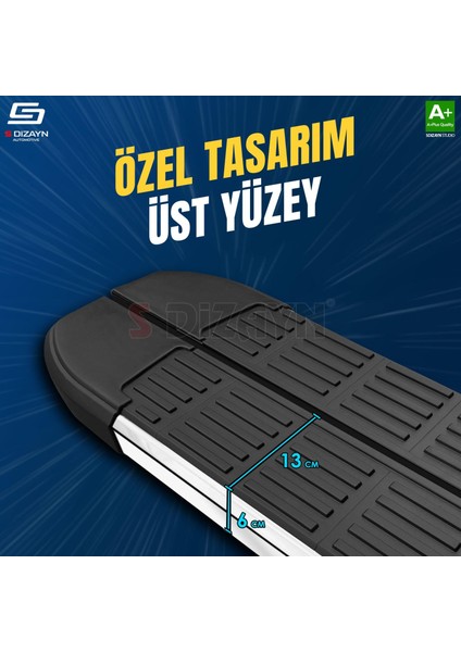 S-Dizayn Ford Tourneo Custom 2 Uzun Şase S-Line Krom Yan Basamak 263 cm 2023 Üzeri A+ Kalite modelleri