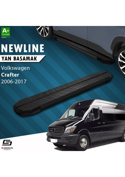 S-Dizayn Vw Crafter Van Newline Siyah Yan Basamak 263 cm 2006-2017 A+ Kalite