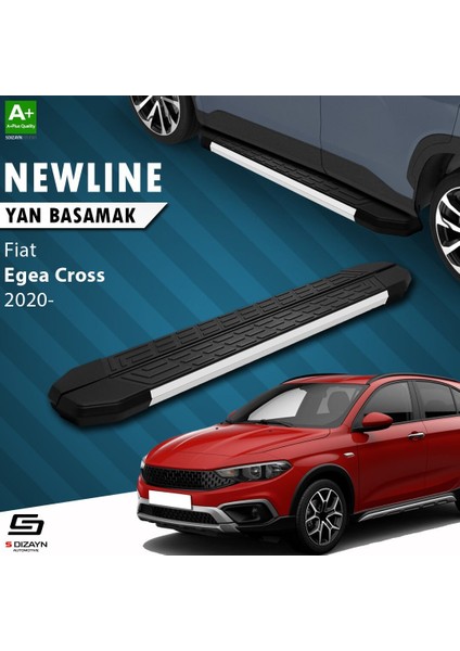 S-Dizayn Fiat Egea Cross Newline Aluminyum Yan Basamak 183 cm 2020 Üzeri A+ Kalite
