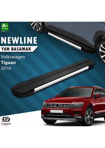 S-Dizayn Vw Tiguan 2 Newline Krom Yan Basamak 173 cm 2016-2024 A+ Kalite