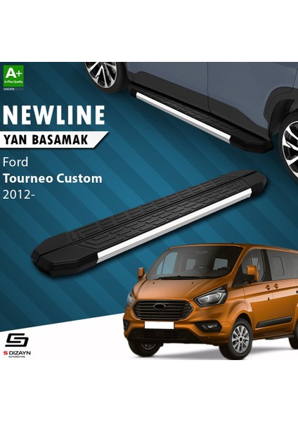 S-Dizayn Ford Tourneo Custom Kısa Şase Newline Krom Yan Basamak 203 cm 2012-2023 A+ Kalite