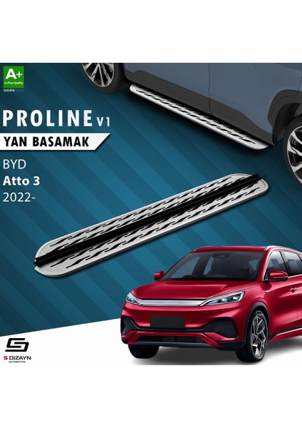 S-Dizayn Byd Atto 3 Oem Still Pro V2 Aluminyum Yan Basamak 183 cm 2022 Üzeri