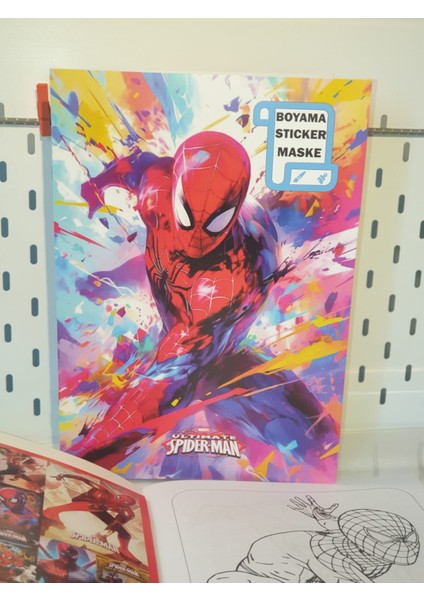 Antkırtasiyeaksesuar Spiderman Örümcek Adam Günlük Peluş Defter ve Stickerlı Boyama Kitabı Erkek Çocuk fiyatları