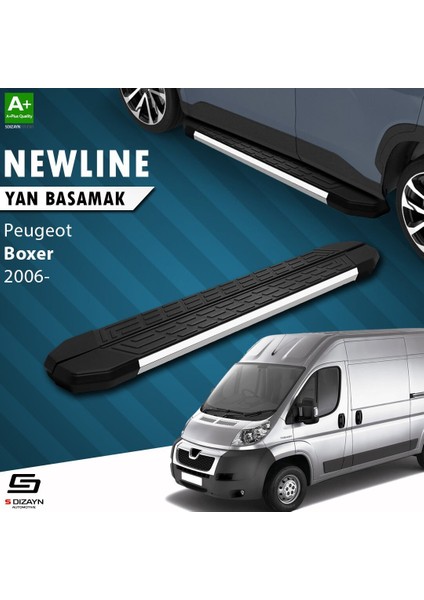 S-Dizayn Peugeot Boxer 3 Kısa Şase Newline Krom Yan Basamak 203 cm 2006 Üzeri A+ Kalite