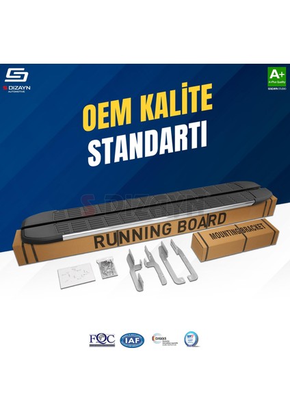 S-Dizayn Volkswagen Transporter T7 Kısa Şase S-Line Krom Yan Basamak 223 cm 2025 Üzeri A+ Kalite fiyatları