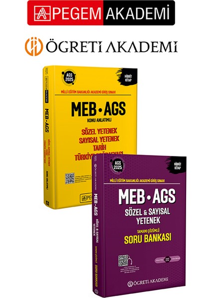 2025 Meb-Ags Soru Bankası Tamamı Çözümlü Sözel-Sayısal