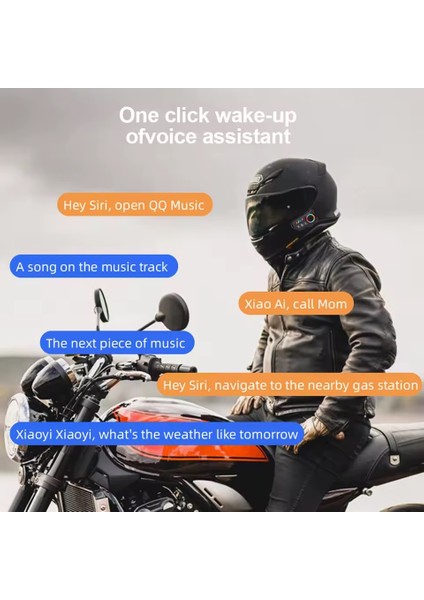 K06 Motosiklet Kask Kulaklık Bluetooth 5.4 Kulaklık Kablosuz Motor Kulaklık Ortam Işığı ile Handsfree Stereo Müzik Çalar