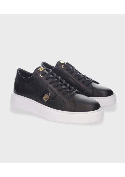 Siyah Deri Sneaker
