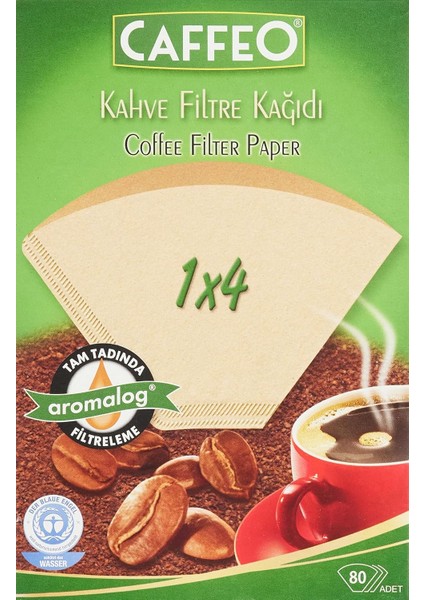 1x4/80 Kahve Filtresi Kağıdı(Paket Içi 80 Filtre)