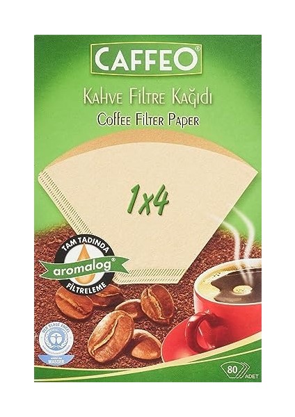 1x4/80 Kahve Filtresi Kağıdı(Paket Içi 80 Filtre)