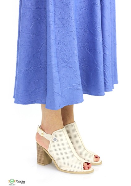 Kadın Hakiki Deri Kalın Topuklu Yazlık Ayakkabı M26YS2645 fiyatları