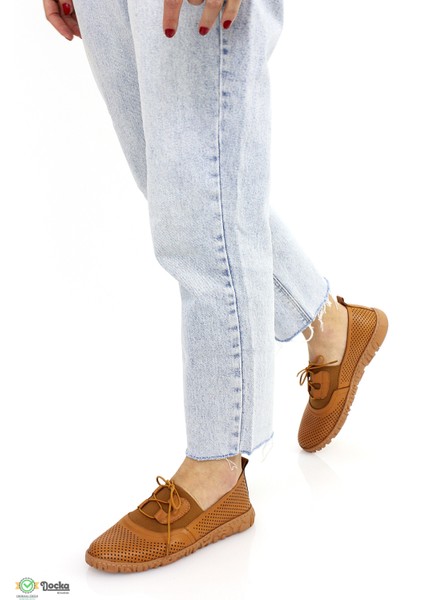 Kadın Bağcıksız Hakiki Deri Ortopedik Yumuşak Yazlık Ayakkabı M26YA150 fiyatları