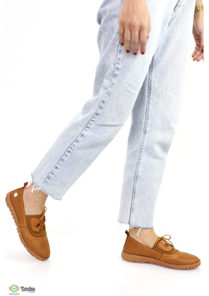 Kadın Bağcıksız Hakiki Deri Ortopedik Yumuşak Yazlık Ayakkabı M26YA150 modelleri