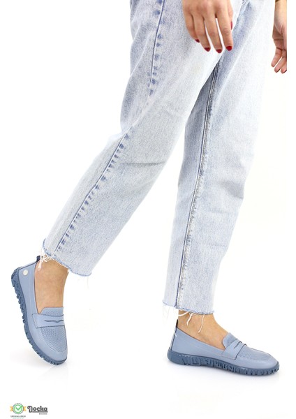 Kadın Ortopedik Hakiki Deri Bağcıksız Yumuşak Yazlık Loafer Ayakkabı M26YA90 modelleri