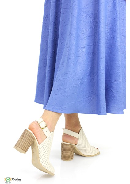 Kadın Hakiki Deri Kalın Topuklu Yazlık Ayakkabı M26YS2645 modelleri