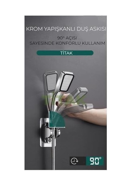 Krom Yapışkanlı Duş Askısı
