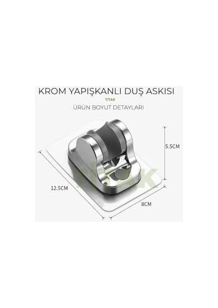 Krom Yapışkanlı Duş Askısı