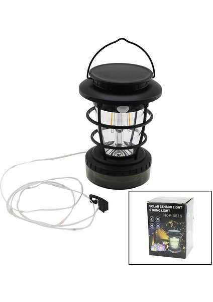 2in1=nus Kamp-Bahçe Fener - Rgb Şerit LED 10MTS Olar - Şarjlı Sensörlü LED Makaralı