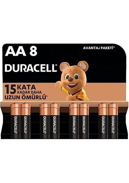 Aa Alkalin Kalem Pil (8'li Paket) 1,5 V LR6/MN1500