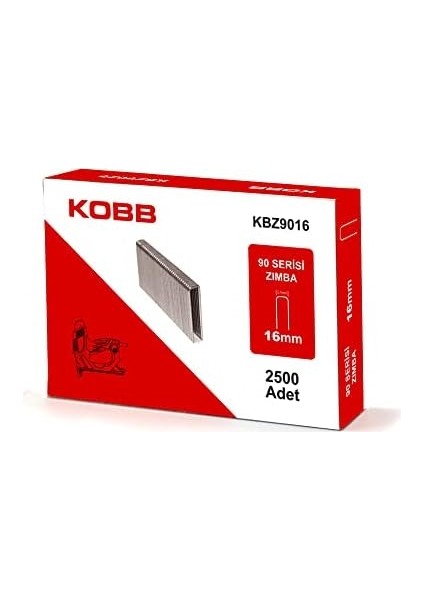 KBZ9016 16MM 2500 Adet 90 Serisi Ağır Hizmet Tipi Zımba Teli, Gri
