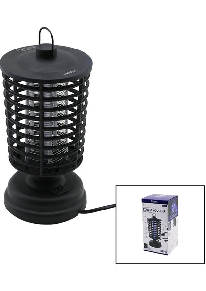 Auhma Mosquıto Trap Aqm-02 Sinek Cız Öldürücü Makine Fener Modeli Masa Üstü - Askı Halkalı 3.6-4W 12X21.5CM