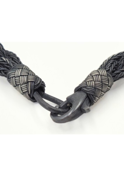 Oksitli Gümüş Kazaziye Bileklik - 1000 Ayar Gümüş Saç Örgüsü El Işçiliği Kazaziye Bileklik modelleri