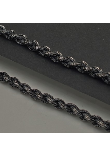 Oksitli Gümüş Kazaziye Bileklik - 1000 Ayar Gümüş Saç Örgüsü El Işçiliği Kazaziye Bileklik fırsatları