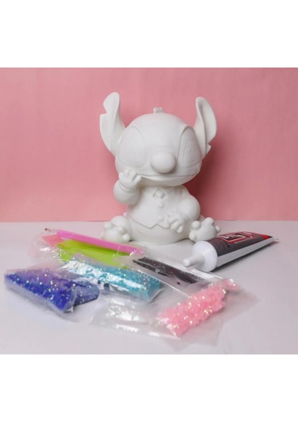 Stitch 3D Kendin Yap Diy Elmas Mozaik Yapıştırma Figür Kumbara Hediyelik Hobi