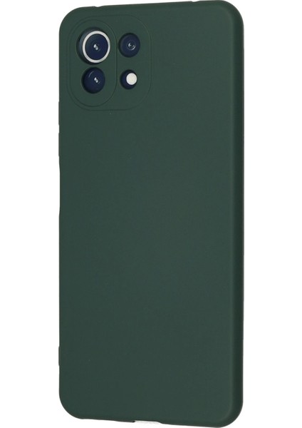 Xiaomi Mi 11 Lite Kılıf Nano Içi Kadife Silikon - Koyu Yeşil Glstd