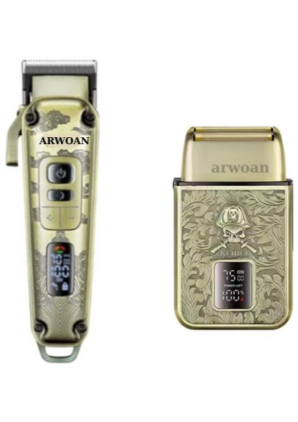 2\'li Kombo V114+V335 Tıraş Makineleri Sinek Kaydı Traş Saç Sakal Traşı