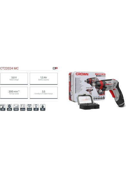 CT22024 Mc 3.6 V 1.5 Ah Akülü Vidalama Seti fiyatları