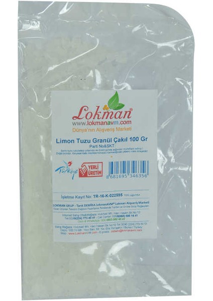 Limon Tuzu Granül Çakıl 100 gr Paket